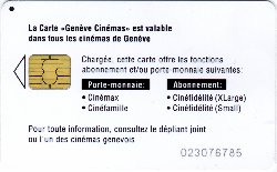 Carte Ciné Fidélité CF11 - dos