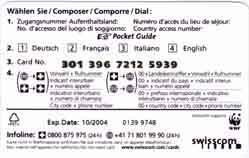 Carte Swisscom SC12 - dos
